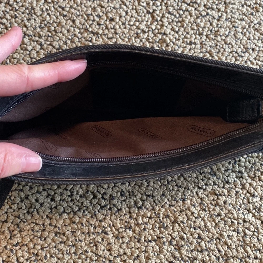 Coach Wristlet/Clutch Nylon & Leather Trim Bag in EUC